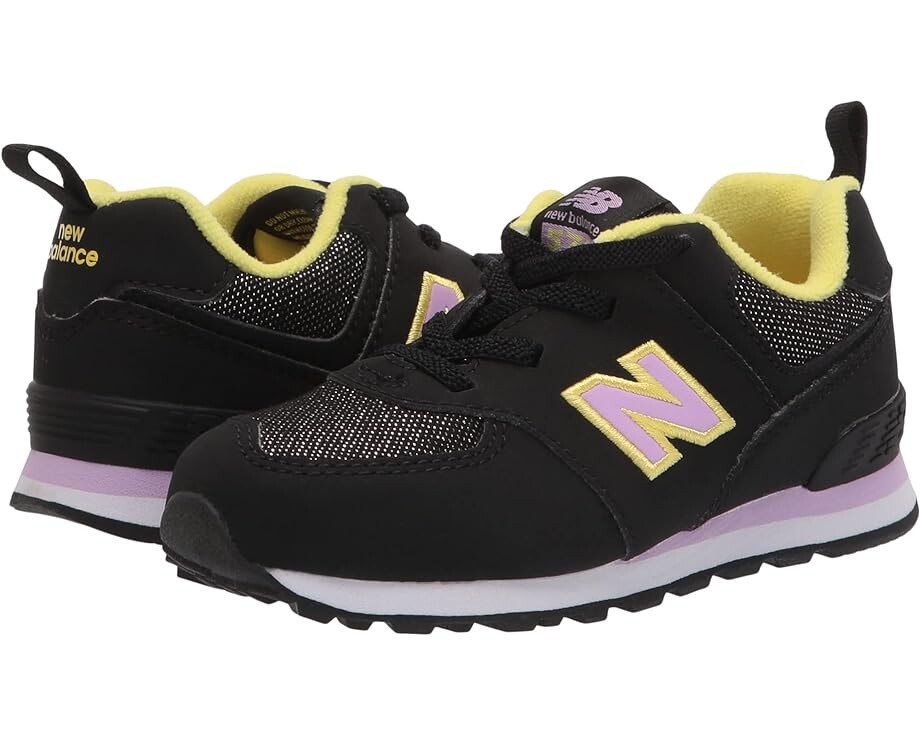 

Кроссовки New Balance 574 Fashion Metallic, цвет Black/Dark Violet Glo