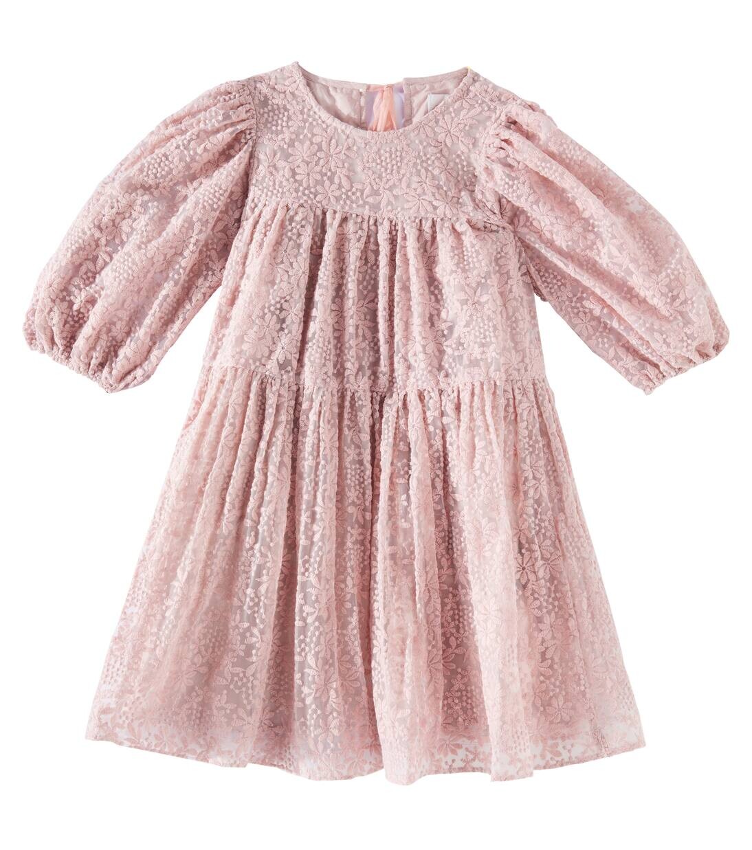 

Платье из органзы с вышивкой и хлопком Petite Amalie, цвет mauve