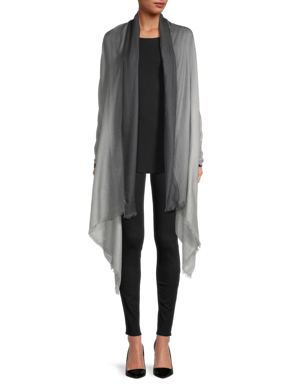 

Кашемировый шарф с эффектом омбре Sofia Cashmere, белый