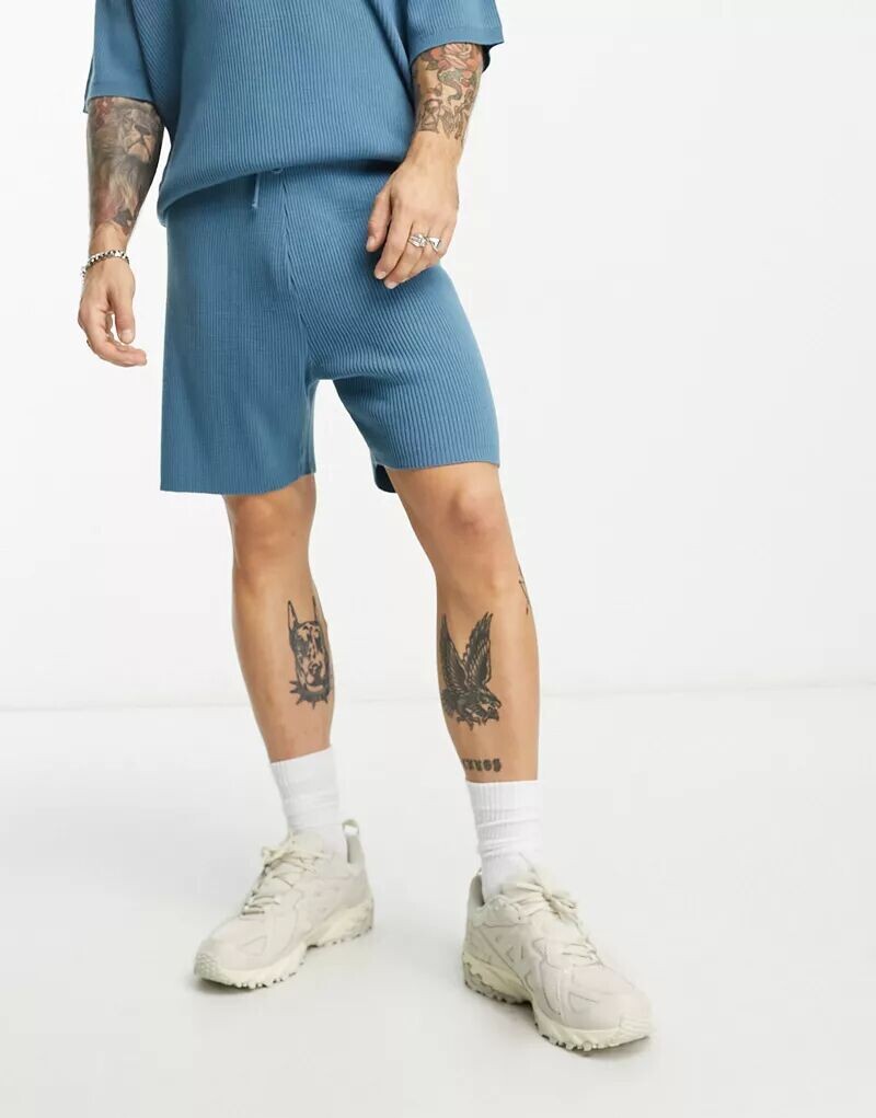 

Синие шорты ASOS из легкого трикотажа