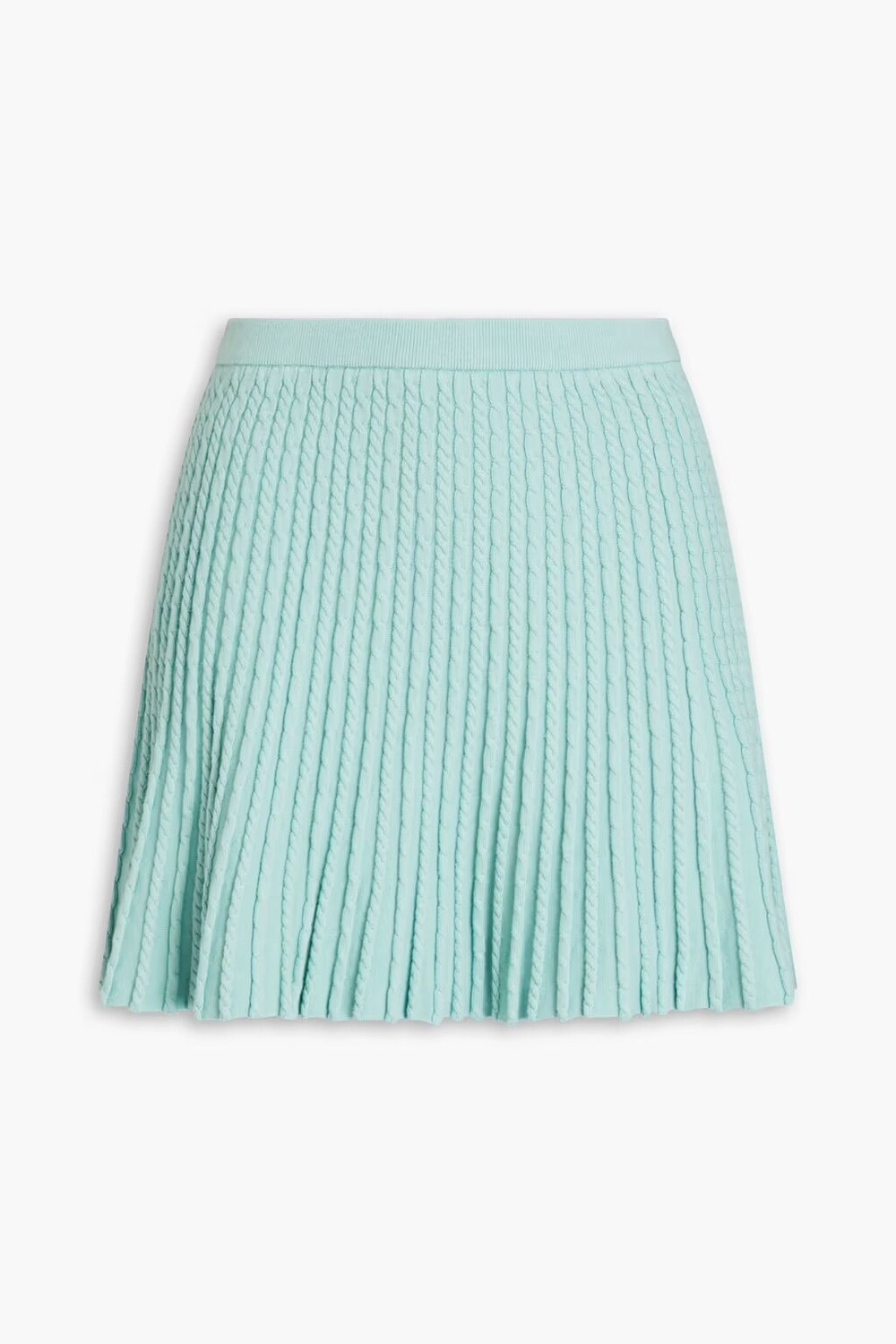 

Мини-юбка Breeze косой вязки из смесового хлопка Alice + Olivia, мятный
