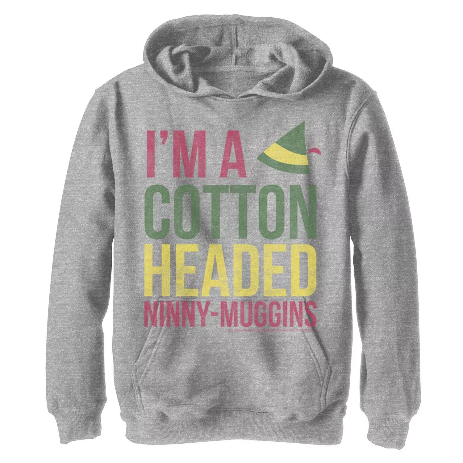 

Флисовая толстовка с надписью Elf I'm A Cotton Head Ninny-Muggins для мальчиков 8–20 лет Licensed Character