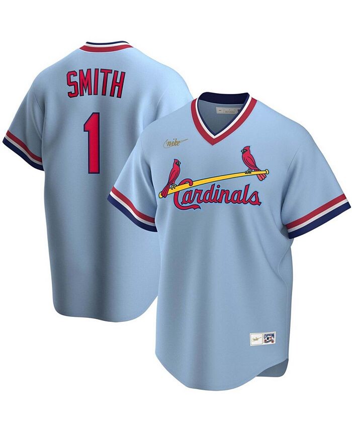 

Мужская голубая майка Ozzie Smith St. Louis Cardinals Road Cooperstown Collection Player Nike, синий