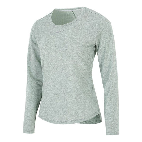

Футболка (WMNS) Nike Solid Color Training Sports Quick Dry Long Sleeves Light Blue T-Shirt, синий