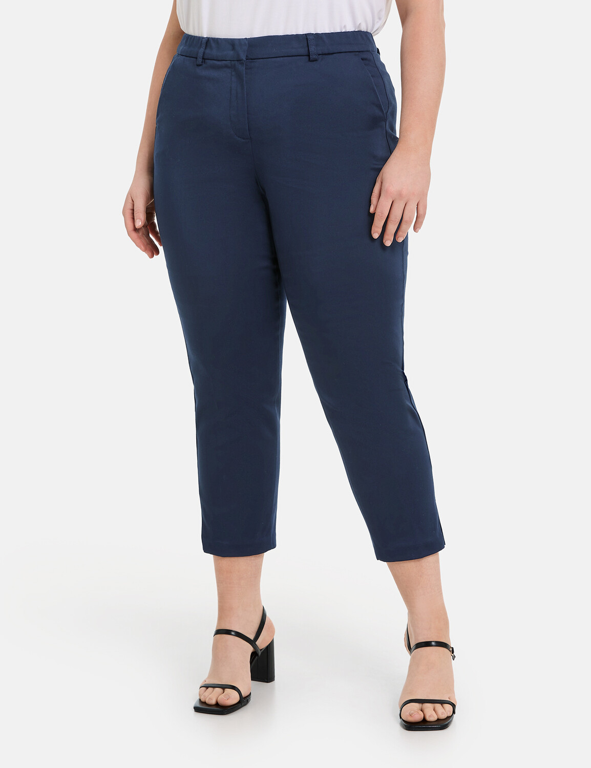 

Брюки SAMOON Hose Freizeit verkürzt, цвет Dark Lake Blue