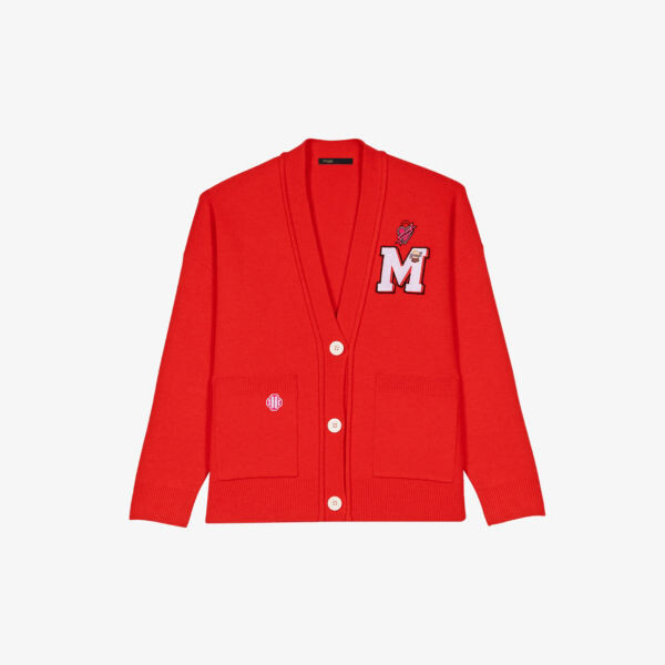 

Кардиган эластичной вязки с нашивками Micollege Maje, цвет rouges