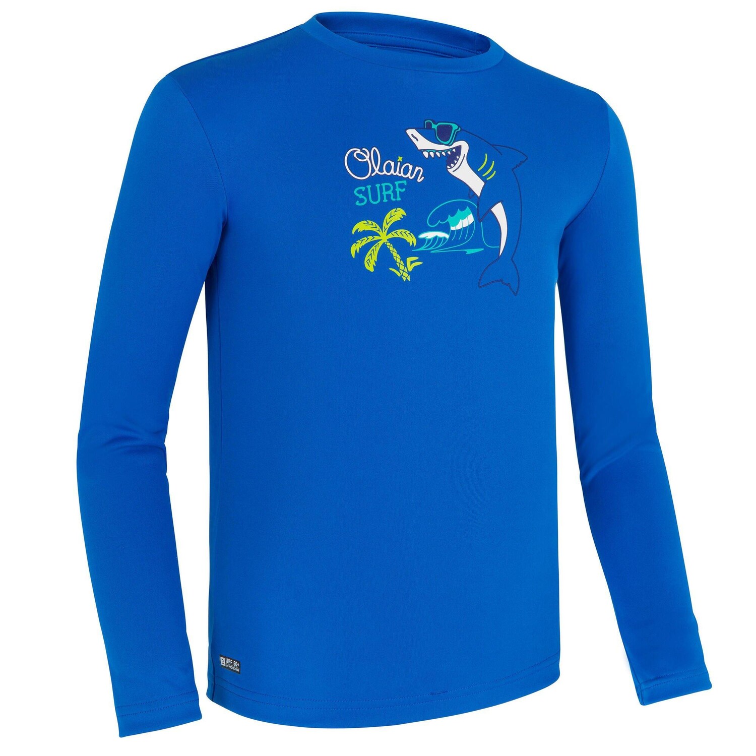 

Футболка Decathlon Surfing с длинными рукавами и защитой от УФ-излучения с водой Olaian, синий