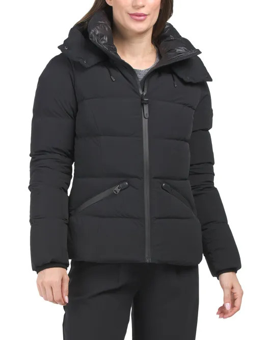 

Легкий пуховик с капюшоном Madalyn Agile 360 Mackage, черный