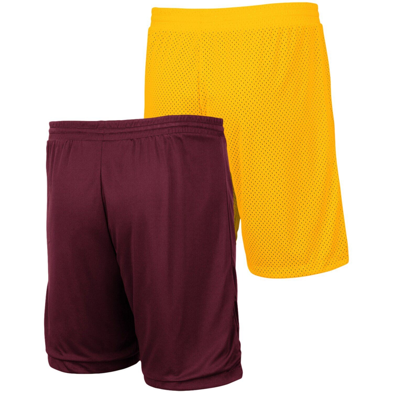 

Мужские двусторонние шорты Colosseum Gold/Maroon Arizona State Sun Devils Wiggum