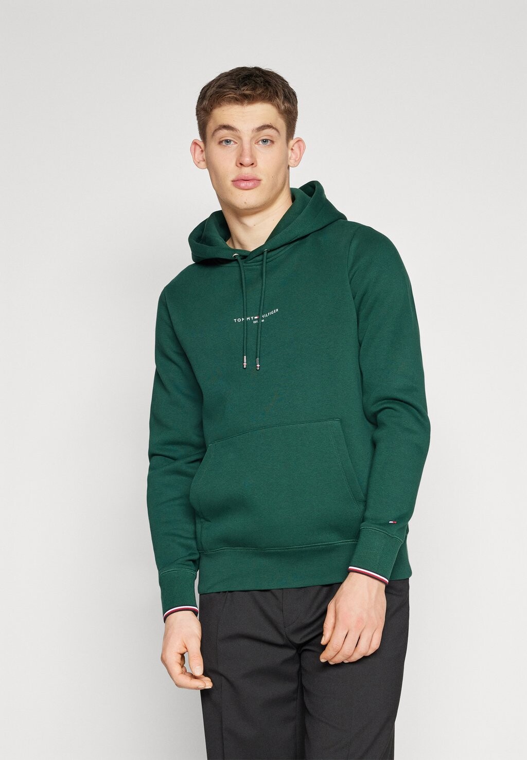 

Толстовка Tipped Hoody Logo Tommy Hilfiger, цвет hunter
