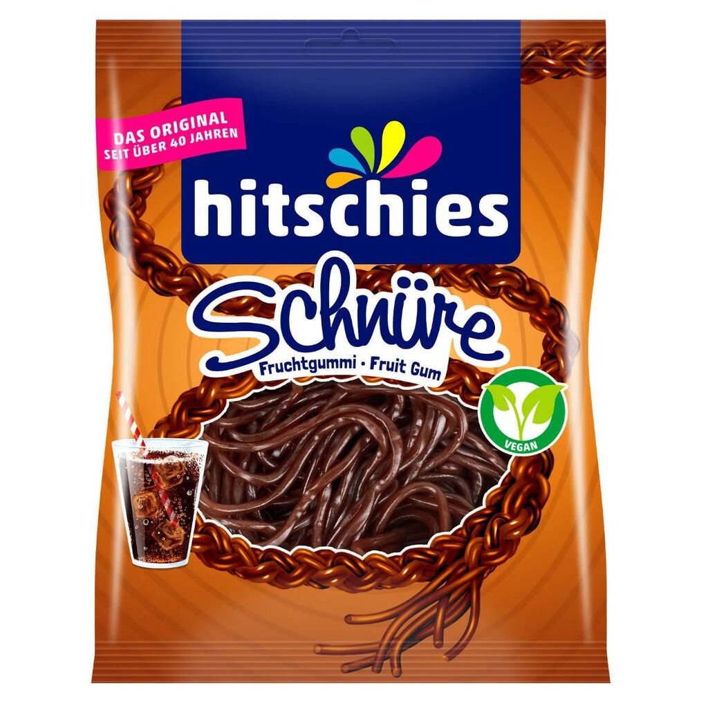 

Жевательная резинка Hitschies Cola Cords с пикантным вкусом колы 125г Hitschler