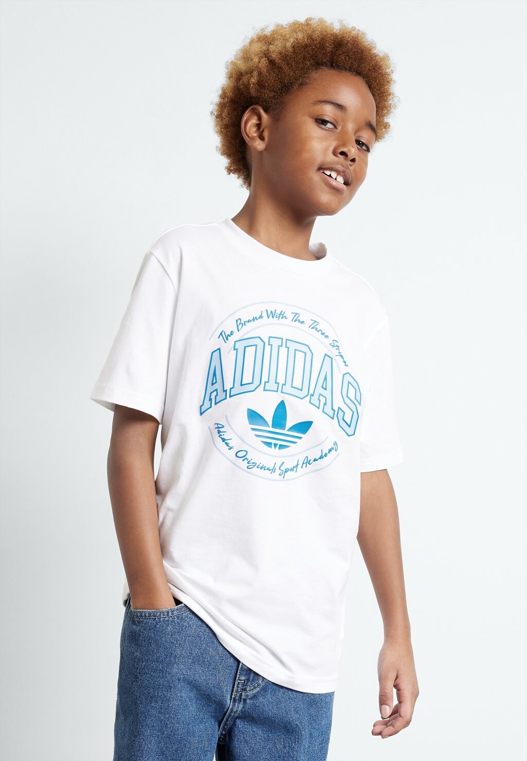 

Футболка с принтом Tee Junior Unisex adidas Originals, белый