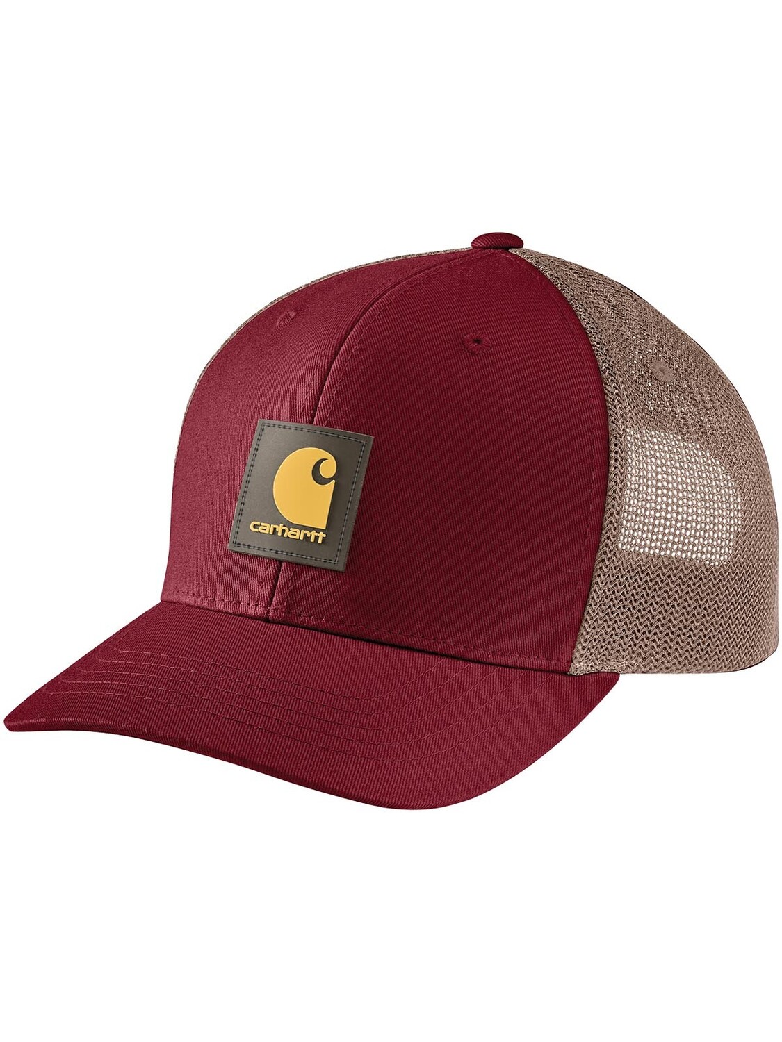 

Кепка CARHARTT Cap Twill Mesh Back Logo Patch, цвет weinrot