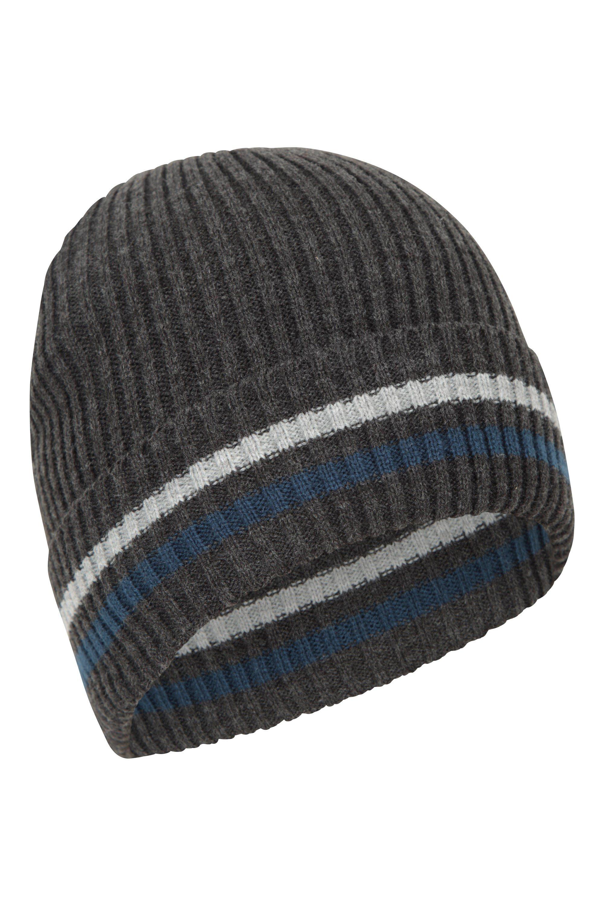 Зимняя шапка-бини с меховой подкладкой и флисовой подкладкой в ​​полоску Yeti Mountain Warehouse, серый