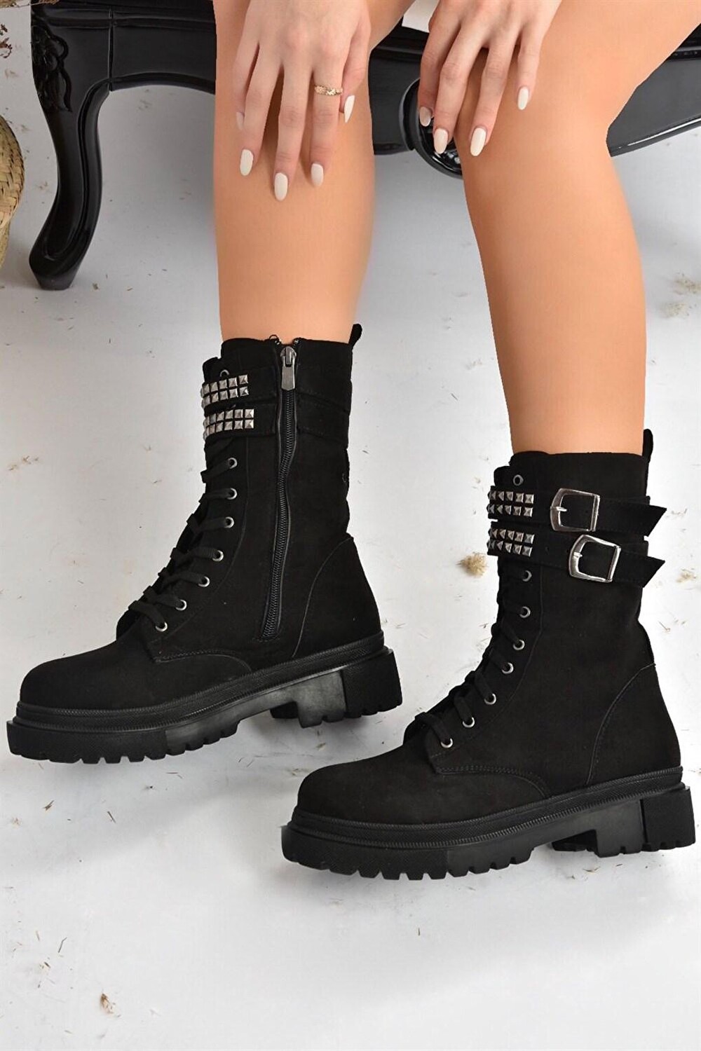 

L9960727 Черные женские ботинки Fox Shoes, Черный