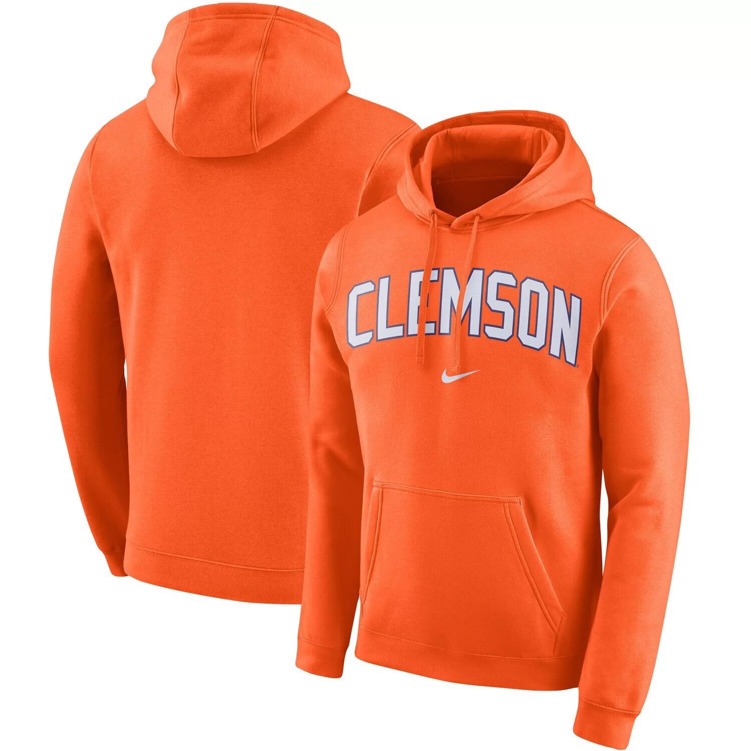 

Мужской оранжевый флисовый пуловер с капюшоном Clemson Tigers Arch Club Nike