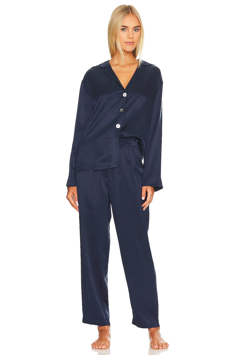 Брюки LUNYA Washable Silk Long Sleeve Set, цвет Deep Blue