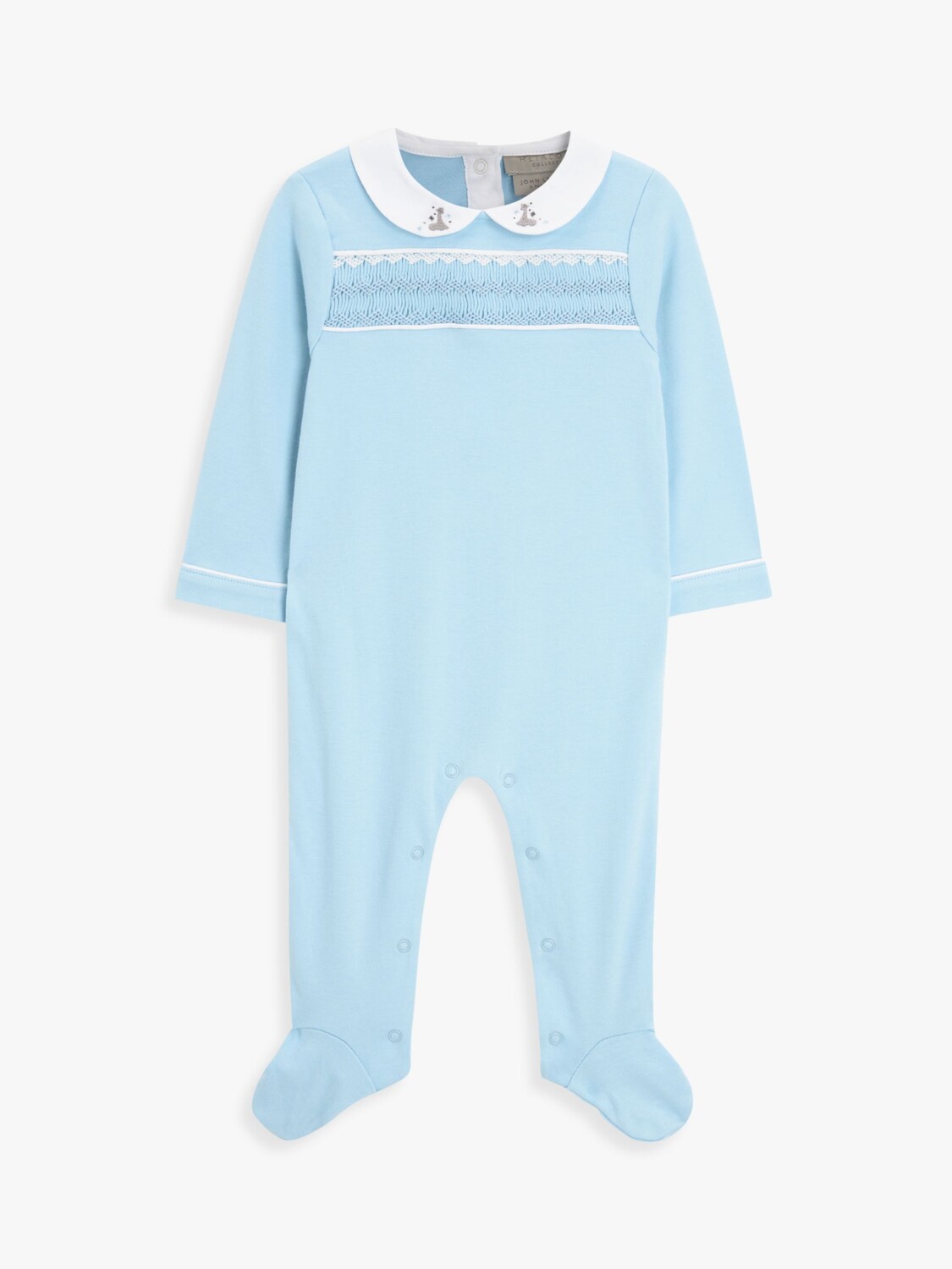 

Хлопковый комбинезон для сна Baby Pima из коллекции Heirloom Collection John Lewis Heirloom Collection, синий