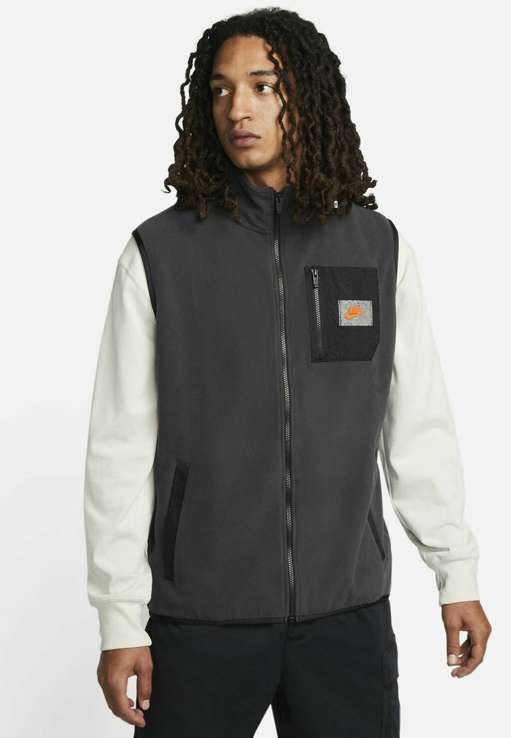

Жилет SPU TF POLAR FLC Nike, темно-дымчато-серый черный черный безопасный оранжевый