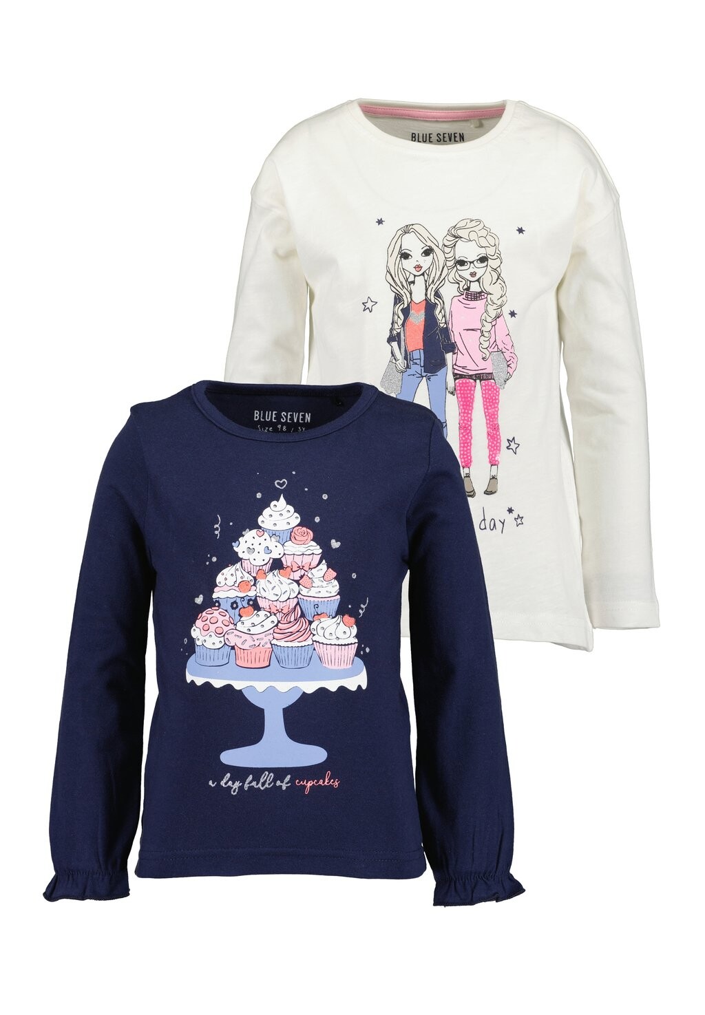 

Футболка с длинным рукавом Essential Blue Seven, цвет ultramarin offwhite