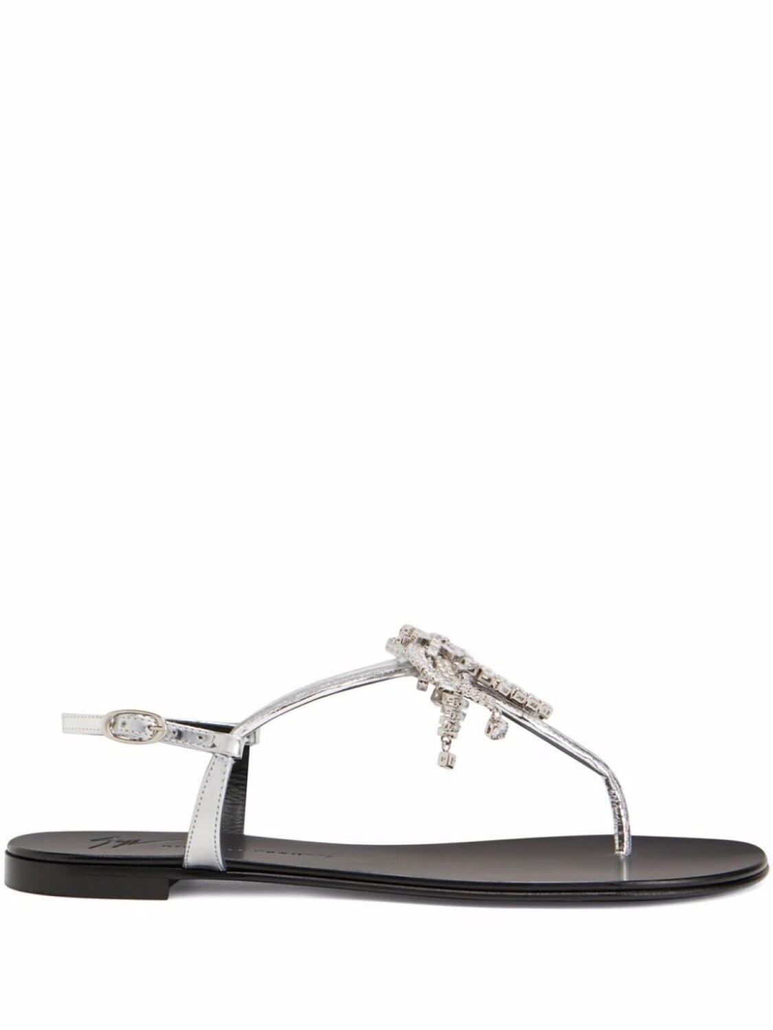 

Giuseppe Zanotti сандалии Nimes с кристаллами, серебряный