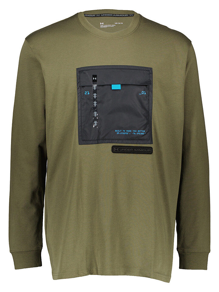

Лонгслив Under Armour, хаки