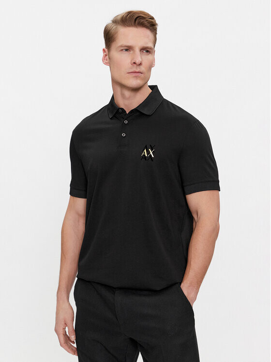 

Рубашка поло стандартного кроя Armani Exchange, черный