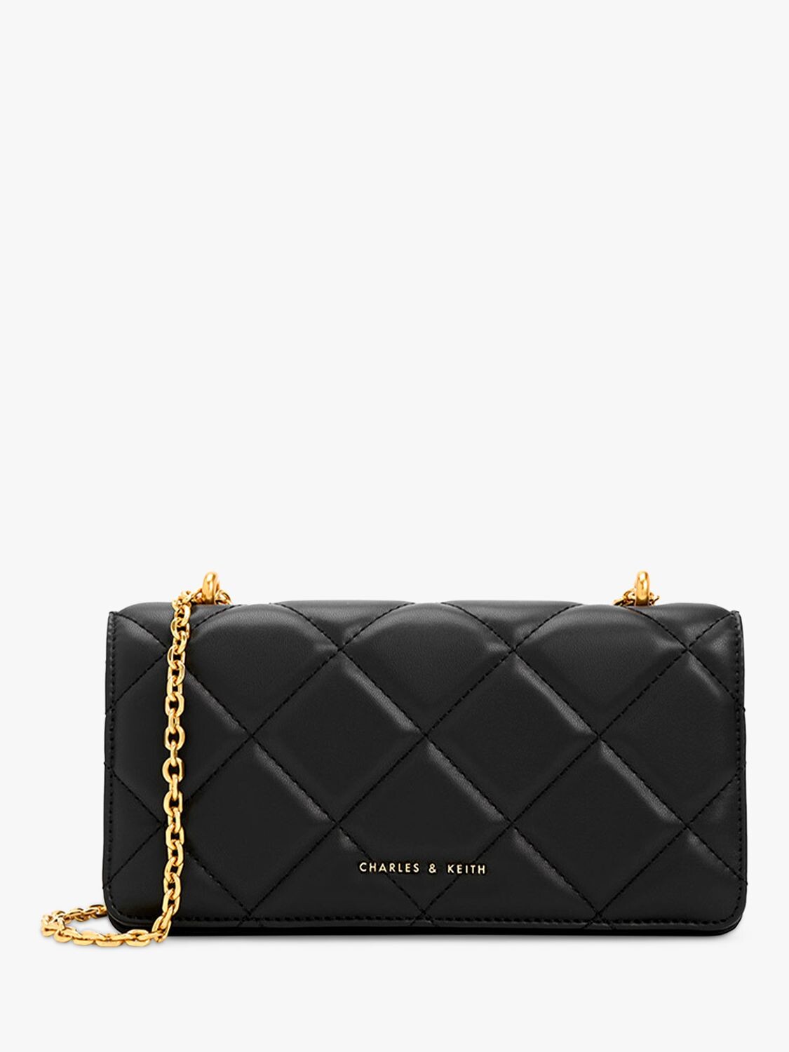 

Стеганый кошелек Paffuto с ремешком-цепочкой CHARLES & KEITH, черный