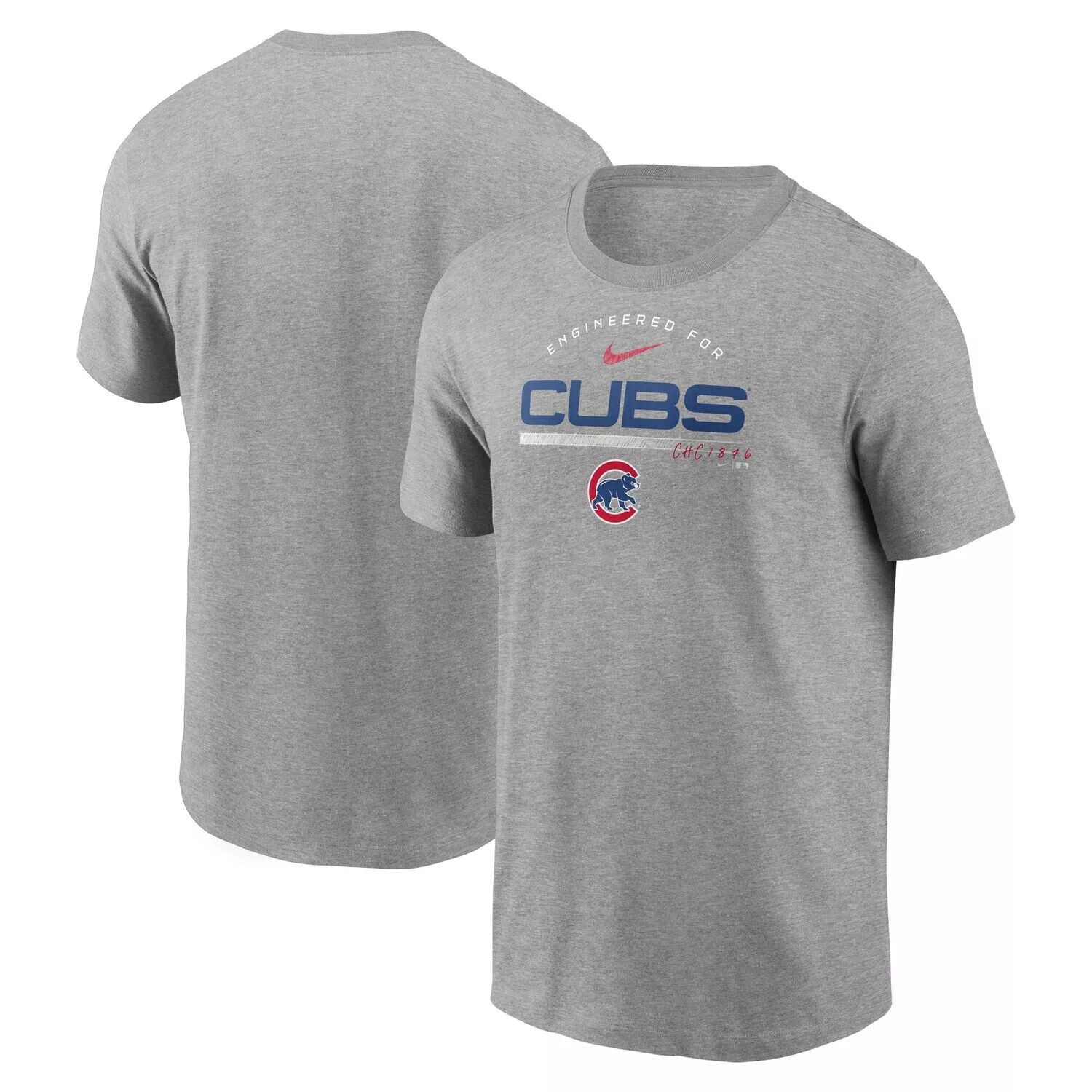 

Мужская футболка Nike Heather Grey Chicago Cubs Team Engineered Performance Performance