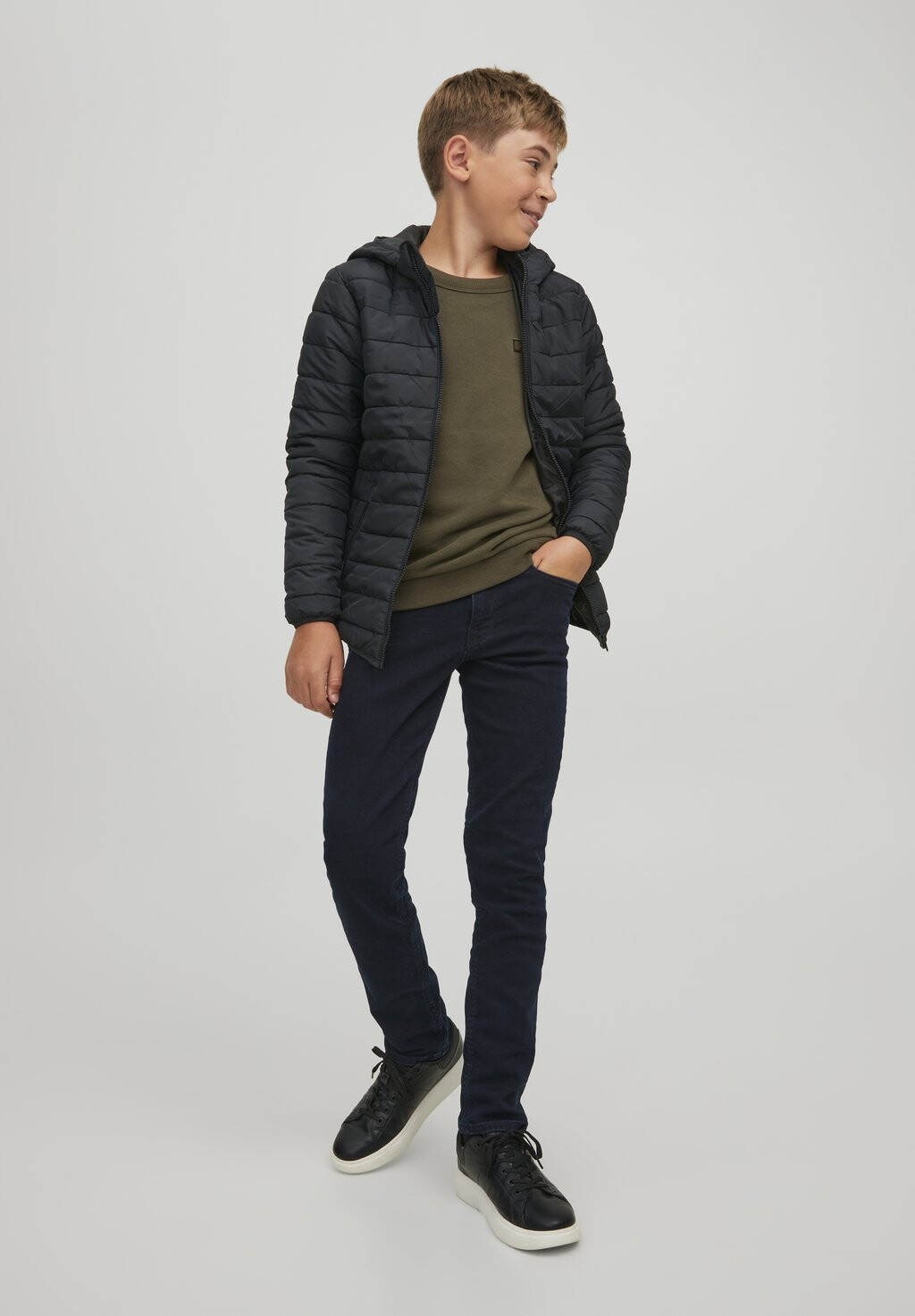 

Джинсы узкого кроя Jack & Jones Junior, синий деним