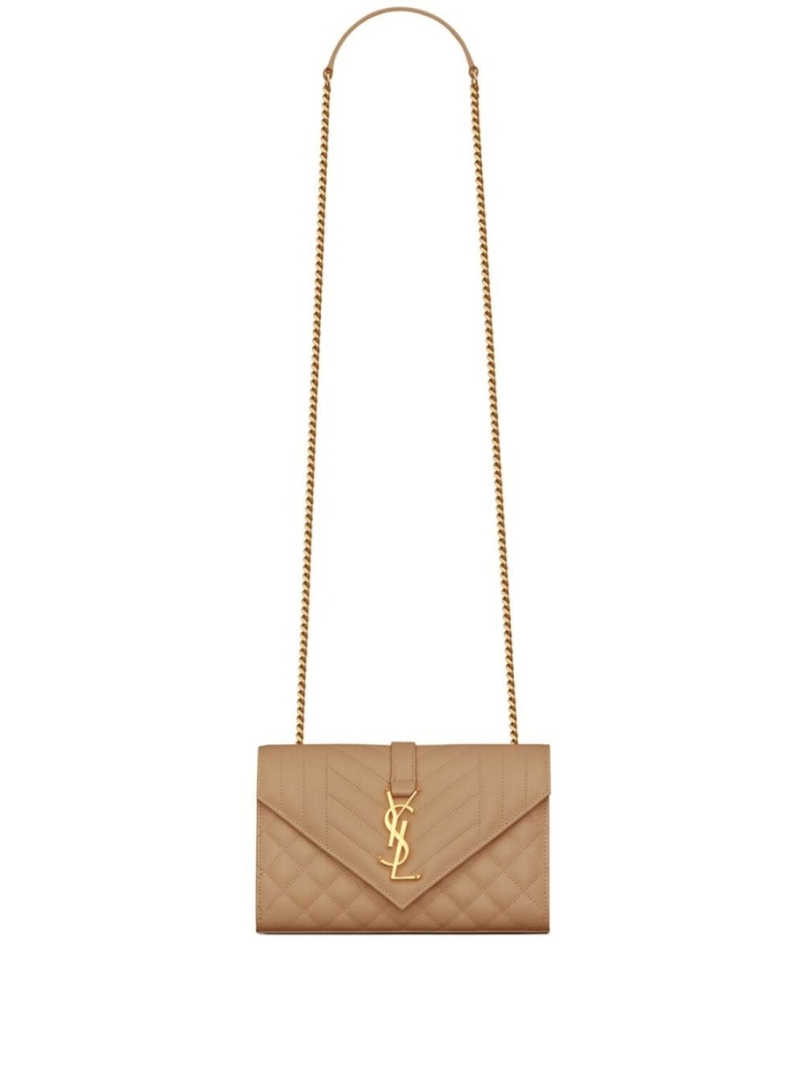 

Saint Laurent маленькая сумка на плечо Envelope, нейтральный цвет