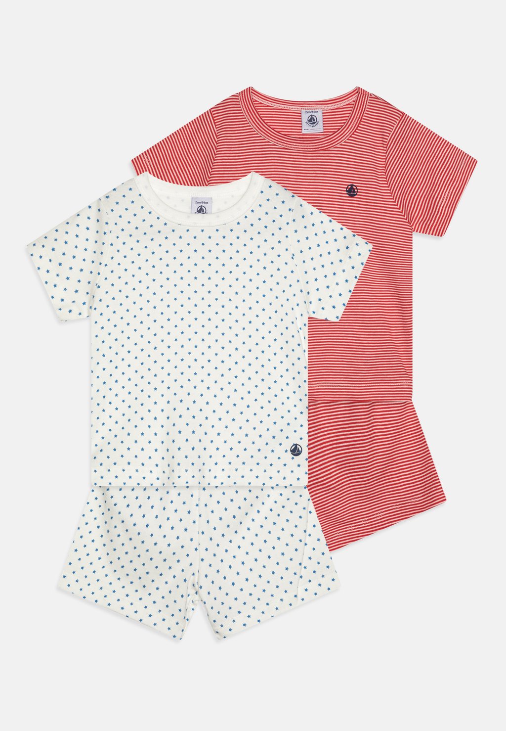Комплект одежды для сна KIDS PYJACOURTS LOT FLUOET UNISEX Petit Bateau, цвет multi-coloured