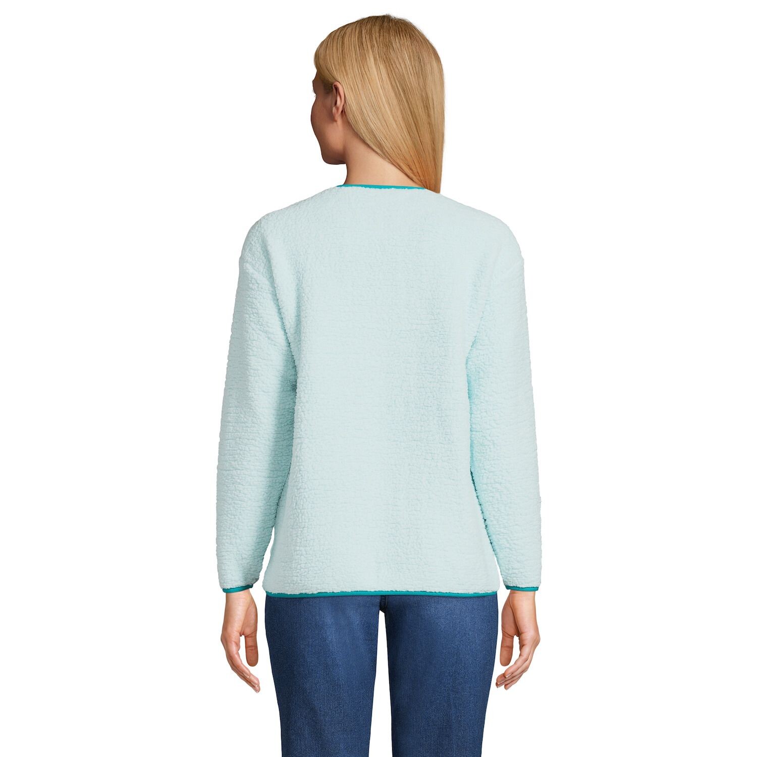 

Женский флисовый свитшот Lands End из шерпы Lands' End, ярко-розовый