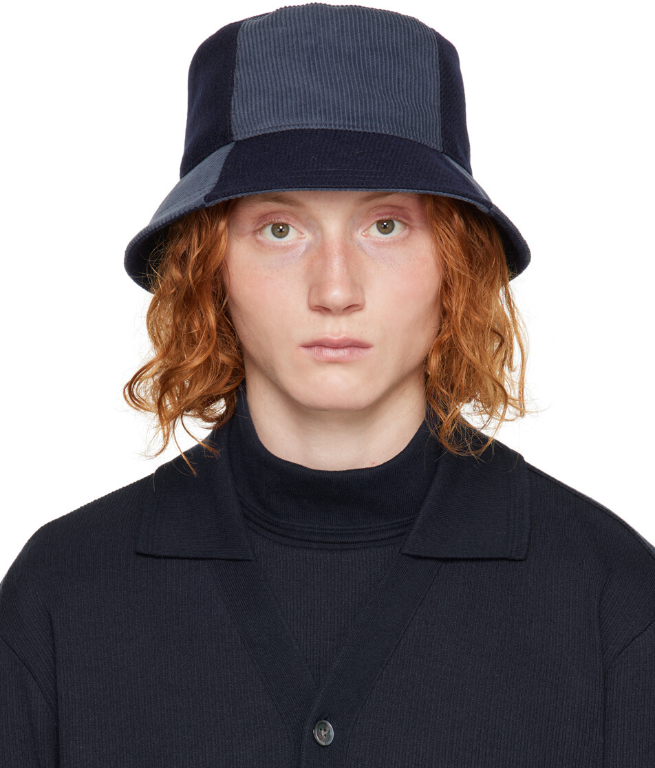 

Темно-синяя панама с нашивкой-логотипом Thom Browne