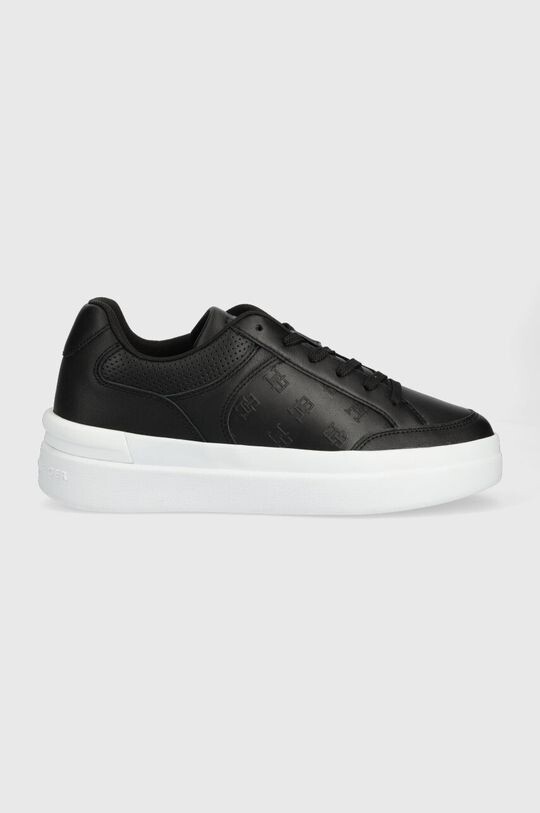 

Кожаные кроссовки EMBOSSED COURT SNEAKER Tommy Hilfiger, черный