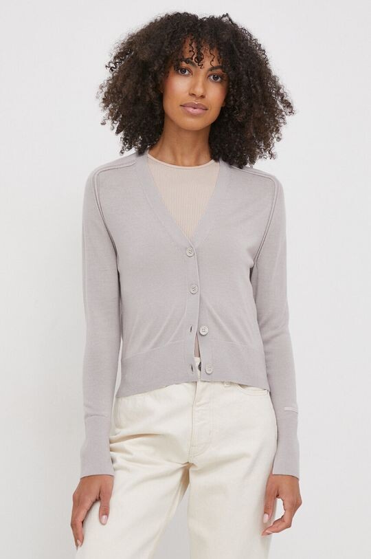 

Шерстяной кардиган Calvin Klein, серый