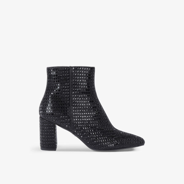 

Ботильоны Kianni на каблуке из плетеной ткани с заклепками Carvela, черный