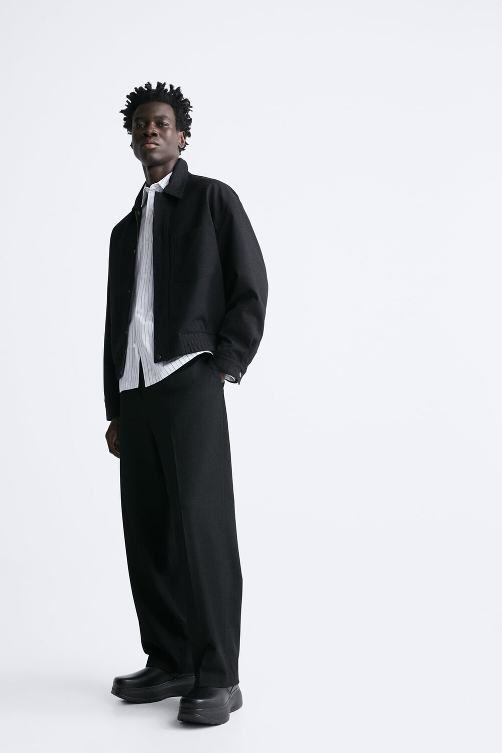 

Ботинки на платформе ZARA, черный