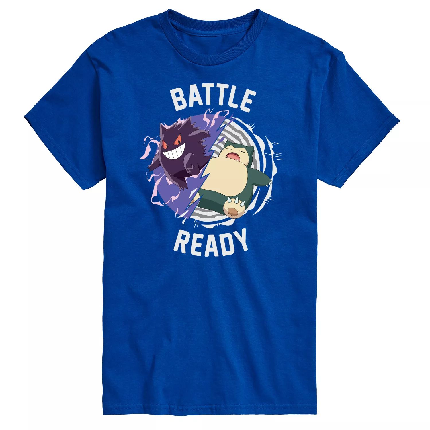 Мужская футболка с рисунком Pokemon Gengar & Snorlax Battle Ready Licensed Character