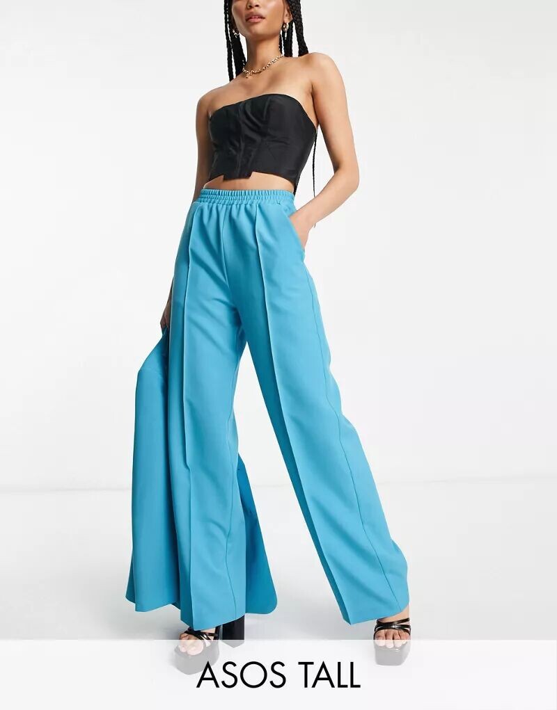 

Бирюзовые костюмные брюки ASOS Tall Commuter