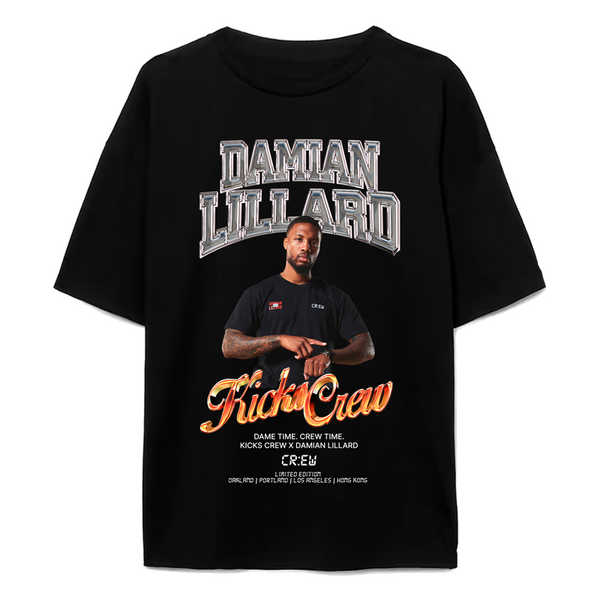 Футболка KICKS CREW x Damian Lillard T-Shirt 'Hong Kong Dame Time 001', черный kicks