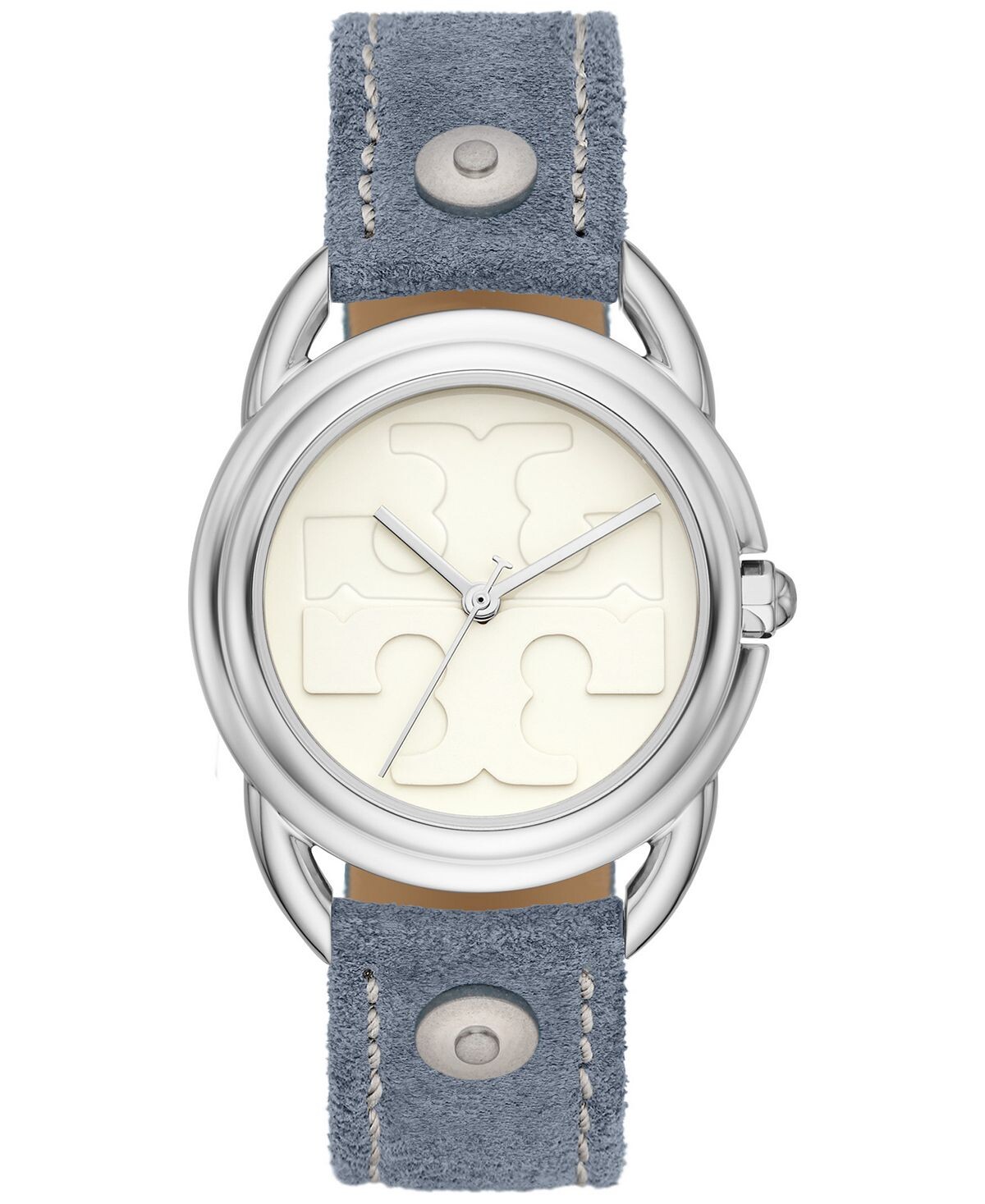 

Женские часы The Miller с голубым замшевым кожаным ремешком, 32 мм Tory Burch, синий