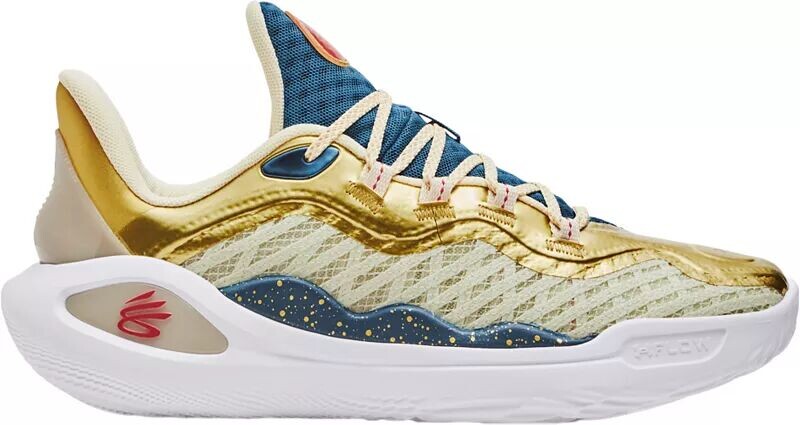 

Баскетбольные кроссовки Under Armour Curry 11, золотой/темно-синий