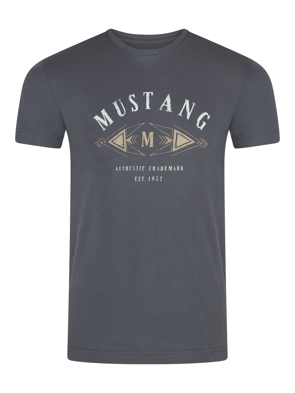 Футболка Mustang Basic Print Tee, серый