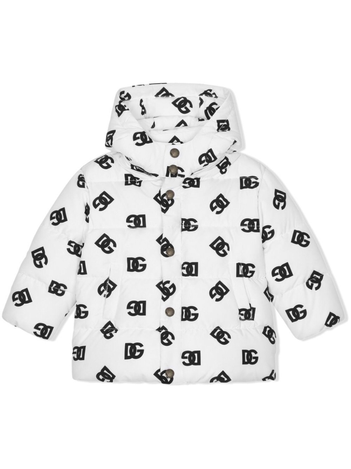 

Dolce & Gabbana пуховик с логотипом DG, белый