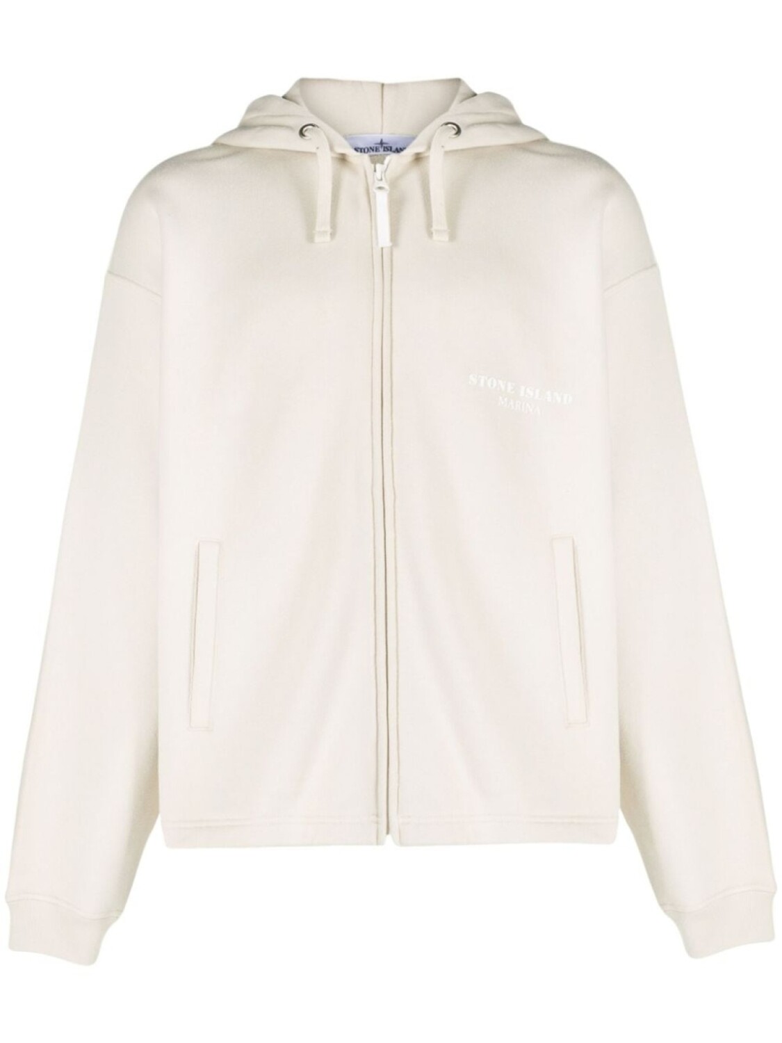 

Stone Island худи на молнии с логотипом, нейтральный цвет