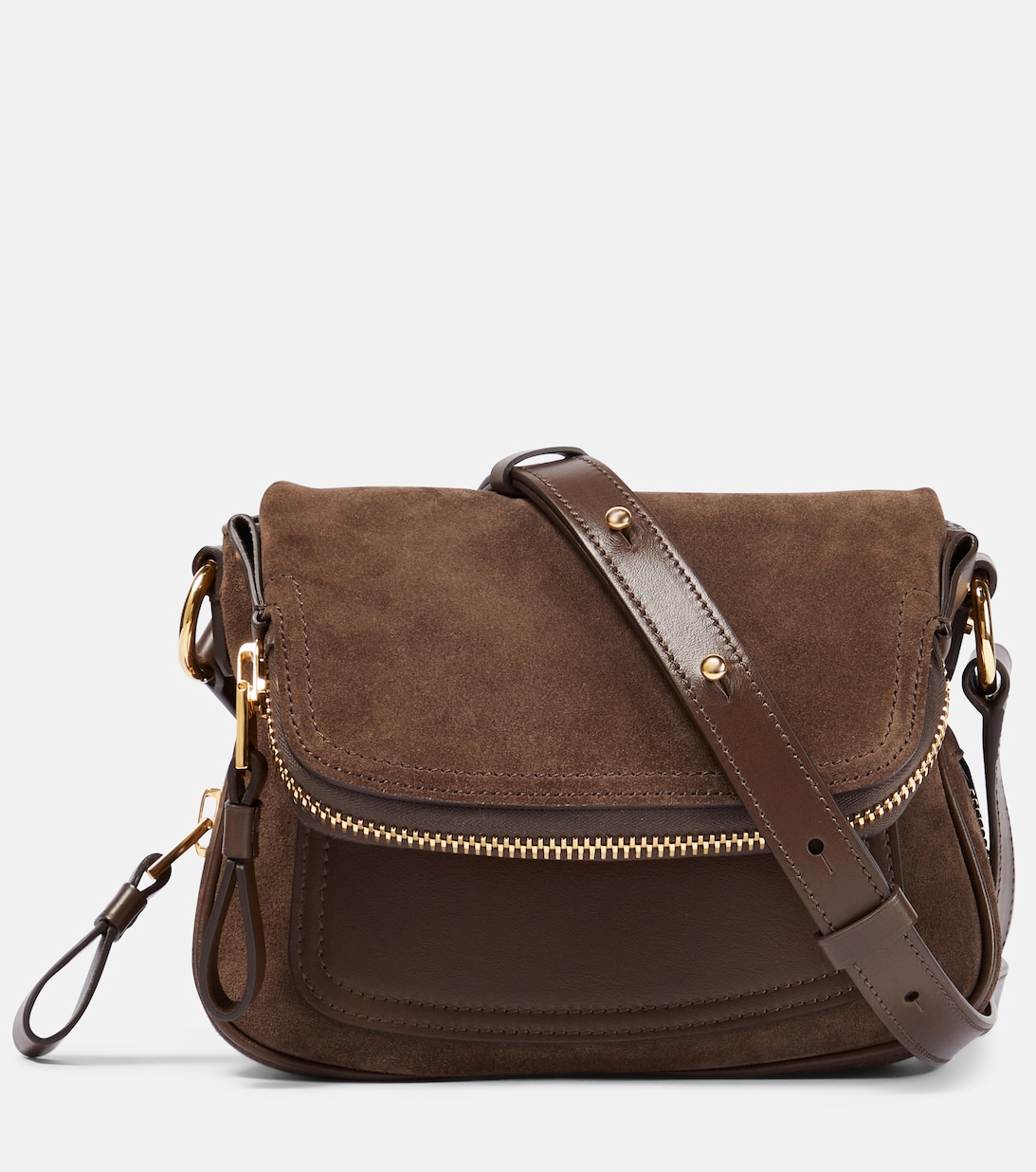 Маленькая замшевая сумка через плечо Jennifer Tom Ford, коричневый