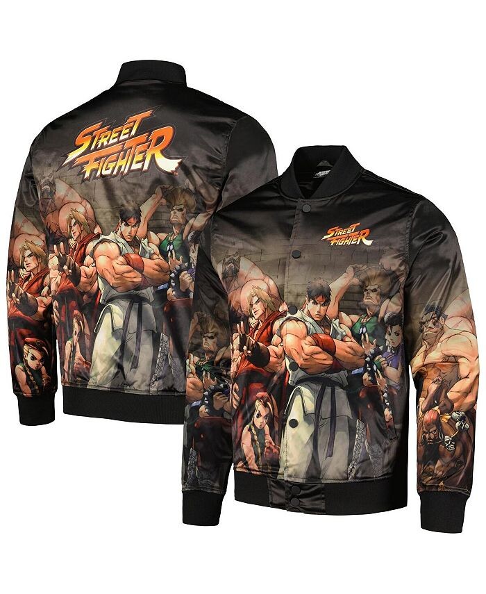 

Мужская черная куртка на кнопках с рисунком Street Fighter Freeze Max, черный