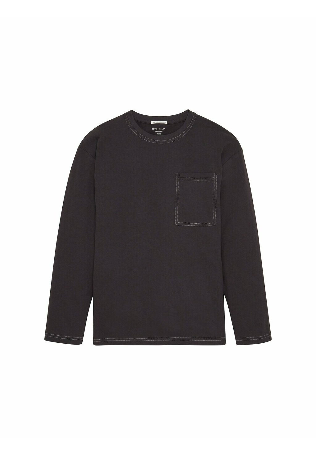 

Топ с длинными рукавами OVERSIZED TOM TAILOR, цвет coal grey