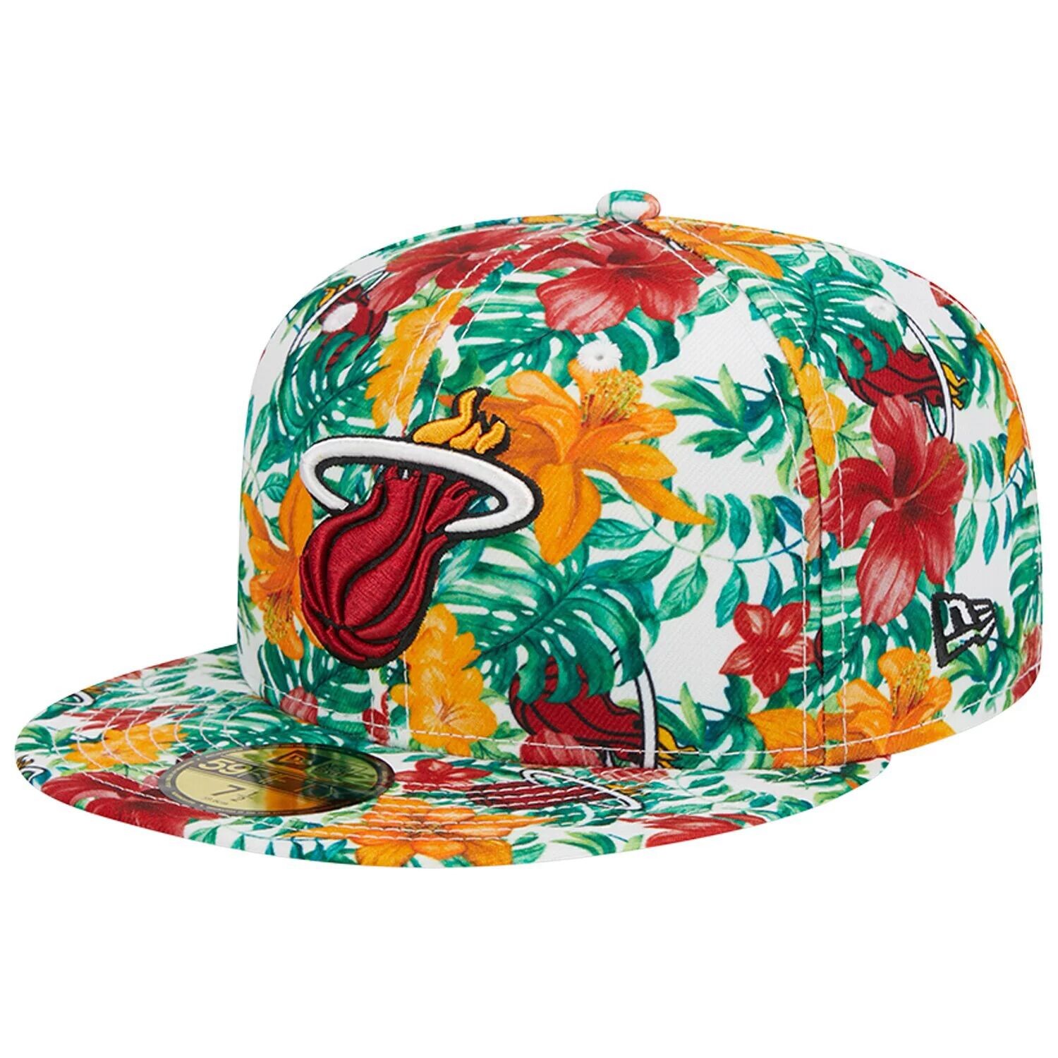 

Мужская приталенная шляпа New Era Miami Heat Tropical Hibiscus 59FIFTY